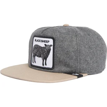 Grå og brun flat cap snapback får Black Sheep Flock Mountain The Farm Flats fra Goorin Bros.