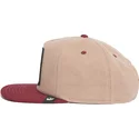 snapback-kappe-in-braun-und-rot-mit-flachem-schirm-stallion-free-rider-the-farm-flats-von-goorin-bros