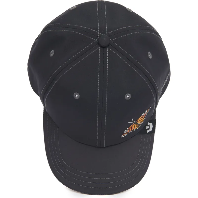 sort-justerbar-buet-kasket-med-sommerfugl-long-live-the-queen-the-farm-lady-balls-fra-goorin-bros