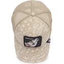 trucker-cap-beige-wolf-lone-wolf-sign-o-the-times-the-farm-paisley-von-goorin-bros
