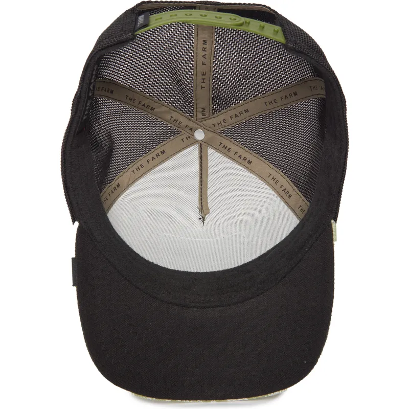 trucker-kasket-gron-og-sort-far-black-sheep-parade-the-farm-paisley-fra-goorin-bros