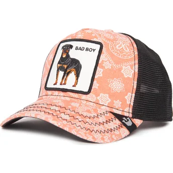 Goorin Bros. Rottweiler Dog Bad Boy Lovesexy The Farm Paisley Розова и Черна Шапка Тракер