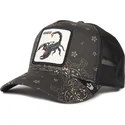 sort-trucker-kasket-med-skorpion-deadly-diamonds-and-pearls-the-farm-paisley-fra-goorin-bros