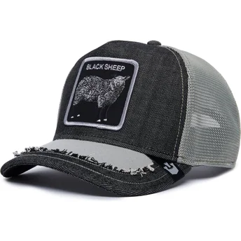 Goorin Bros. Silky Sheep The Farm Silky Roots sort og grå trucker kasket.