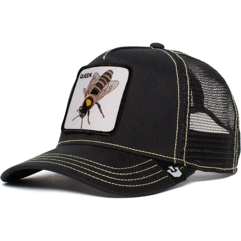 schwarze-trucker-kappe-biene-the-queen-bee-the-farm-von-goorin-bros
