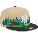 new-era-mlb-new-york-yankees-59fifty-team-landscape-braun-grune-flat-cap