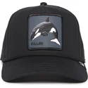 goorin-bros-schwarze-snapback-kappe-mit-gebogenem-schirm-orca-killerwal-100-the-farm-all-over-canvas