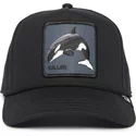 gorra-curva-negra-snapback-orca-killer-whale-100-the-farm-all-over-canvas-de-goorin-bros
