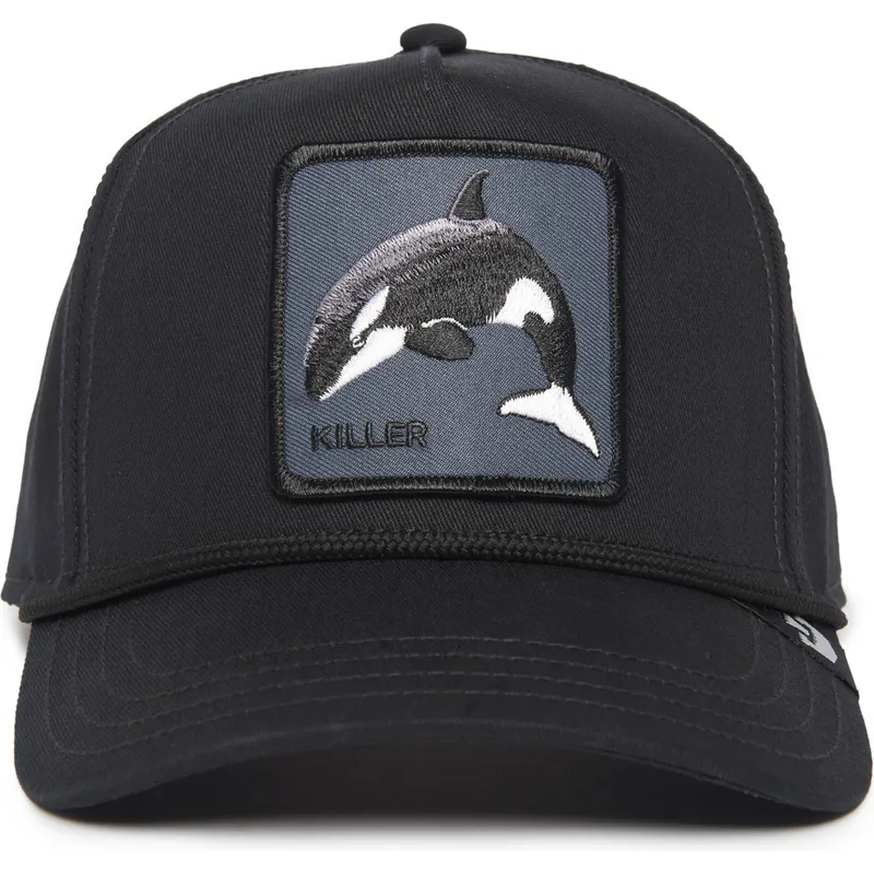 shapka-izvita-cherna-snapbek-killer-whale-100-the-farm-all-over-canvas-the-farm-ot-goorin-bros