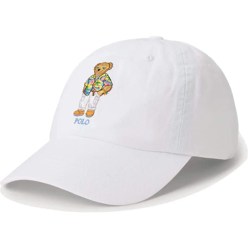 shapka-izvita-byala-reguliruem-classic-sport-bear-ot-polo-ralph-lauren