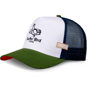 Coastal Surfin Bird HFT бяла, синя и зелена шапка тракер