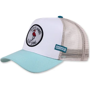 Шапка извита многоцветен snapback на Gorra trucker blanca y azul Filthy Flamingo HFT от Coastal