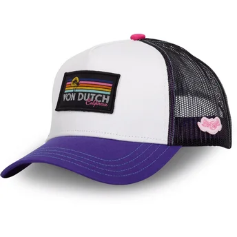 Gorra trucker blanca y violeta SURF03 de Von Dutch