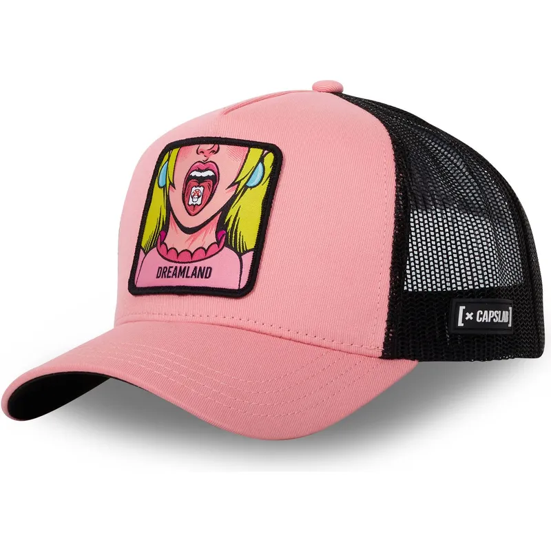 trucker-kappe-rosa-und-schwarz-dreamland-dre2-cute-von-capslab