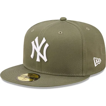 Flad grøn fitted kasket 59FIFTY League Essential fra New York Yankees MLB af New Era