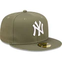 new-era-59fifty-league-essential-new-york-yankees-mlb-grune-flat-cap