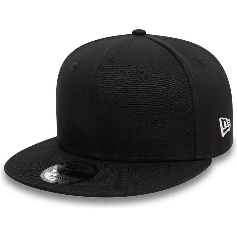 sort-flad-snapback-kasket-9fifty-cotton-fra-new-era