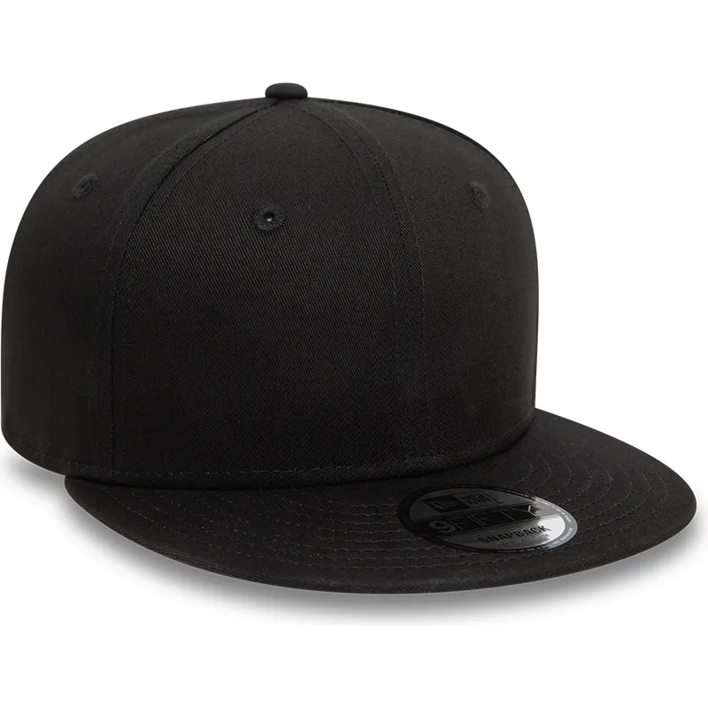 sort-flad-snapback-kasket-9fifty-cotton-fra-new-era