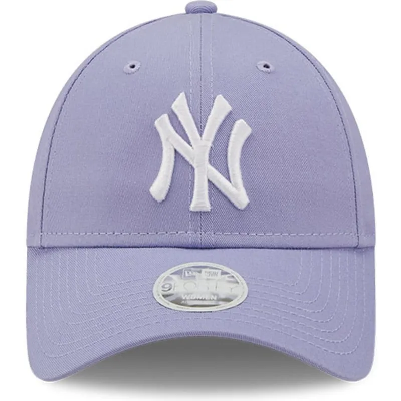 violette-verstellbare-curved-cap-fur-damen-9forty-league-essential-der-new-york-yankees-mlb-von-new-era
