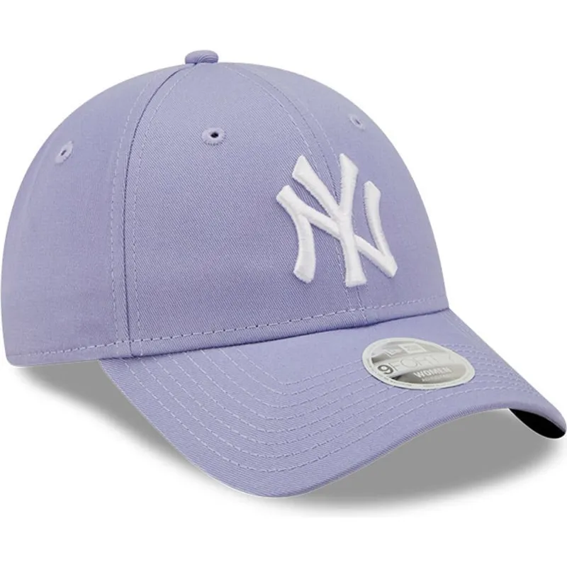 new-era-new-york-yankees-mlb-9forty-league-essential-justerbar-lilla-kvindekasket-med-buet-skygge