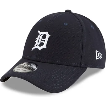 Шапка извита тъмносин регулируем 9FORTY The League на Detroit Tigers MLB от New Era