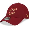 new-era-izvita-kozirka-9forty-the-league-cleveland-cavaliers-nba-chervena-reguliruema-shapka
