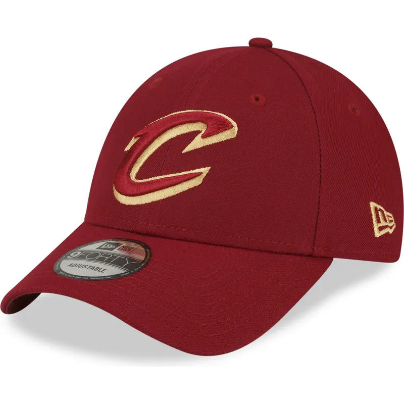new-era-izvita-kozirka-9forty-the-league-cleveland-cavaliers-nba-chervena-reguliruema-shapka