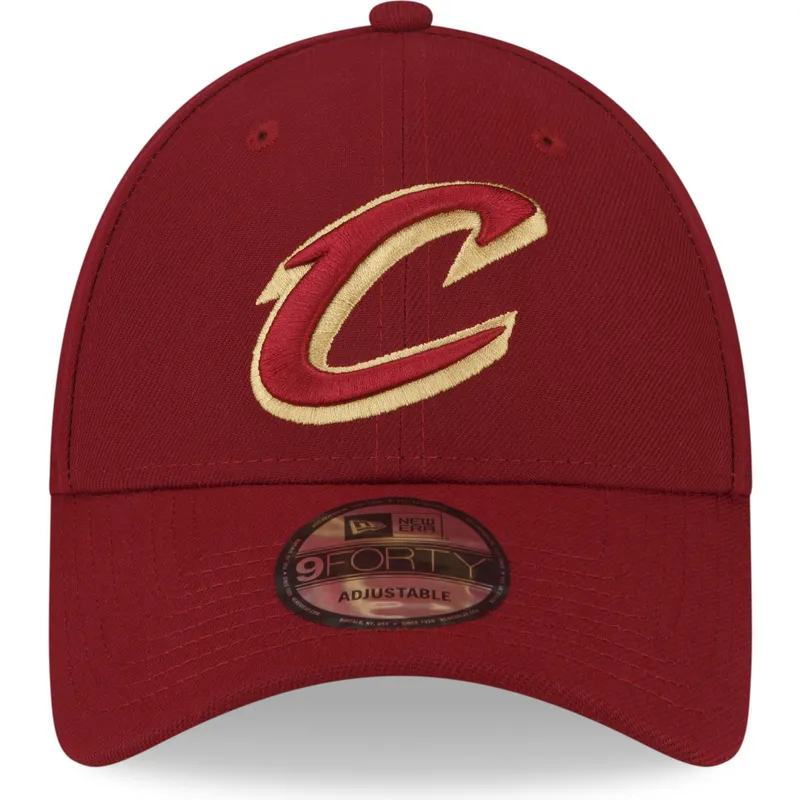 new-era-izvita-kozirka-9forty-the-league-cleveland-cavaliers-nba-chervena-reguliruema-shapka
