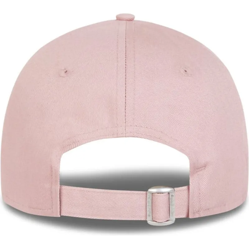 new-era-new-york-yankees-mlb-9forty-league-essential-justerbar-rosa-kasket-med-buet-skygge-og-rosa-logo