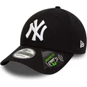 gorra-curva-negra-ajustable-9forty-repreve-league-essential-de-new-york-yankees-mlb-de-new-era