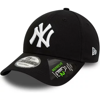 Casquette courbée noire ajustable 9FORTY REPREVE League Essential New York Yankees MLB New Era