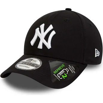Шапка извита черна регулируема 9FORTY REPREVE League Essential на New York Yankees MLB от New Era
