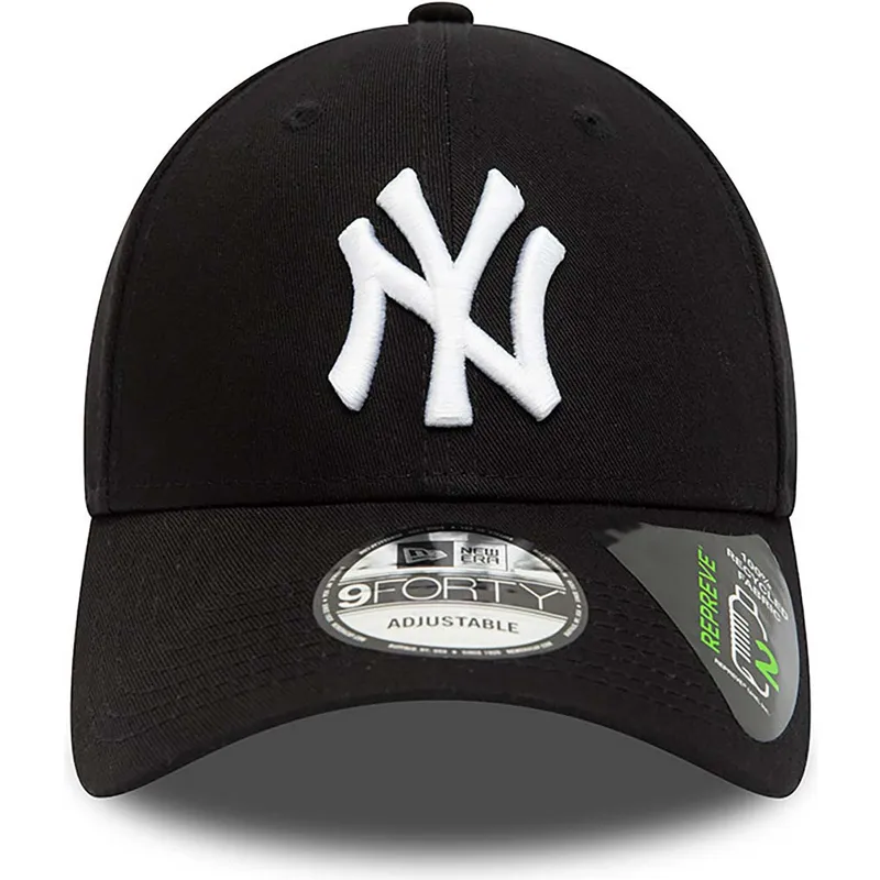 justerbar-sort-buet-kasket-9forty-repreve-league-essential-new-york-yankees-mlb-fra-new-era