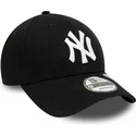 casquette-courbee-noire-ajustable-9forty-repreve-league-essential-new-york-yankees-mlb-new-era