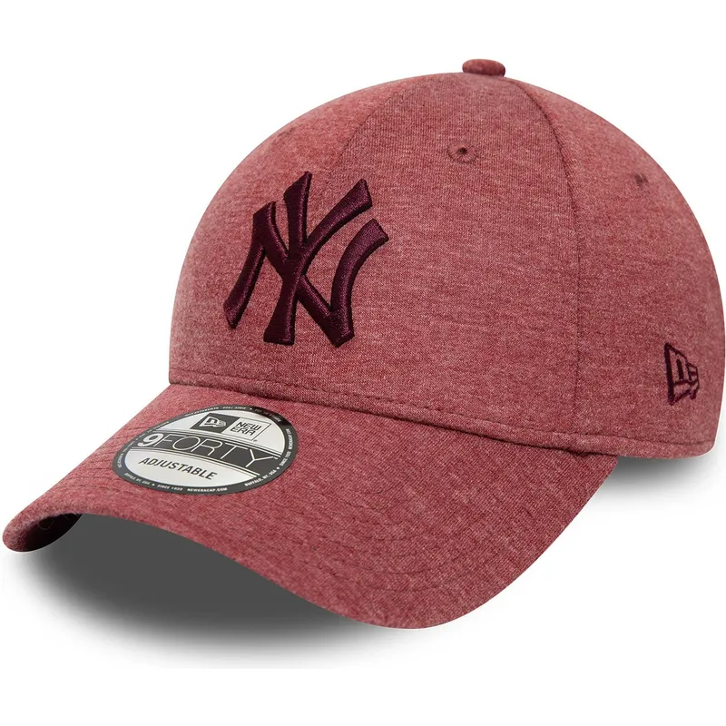 shapka-izvita-chervena-reguliruem-9forty-jersey-essential-na-new-york-yankees-mlb-ot-new-era