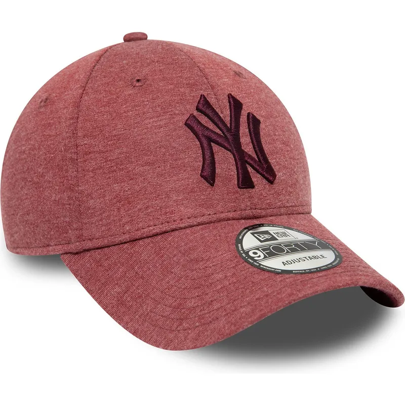 shapka-izvita-chervena-reguliruem-9forty-jersey-essential-na-new-york-yankees-mlb-ot-new-era