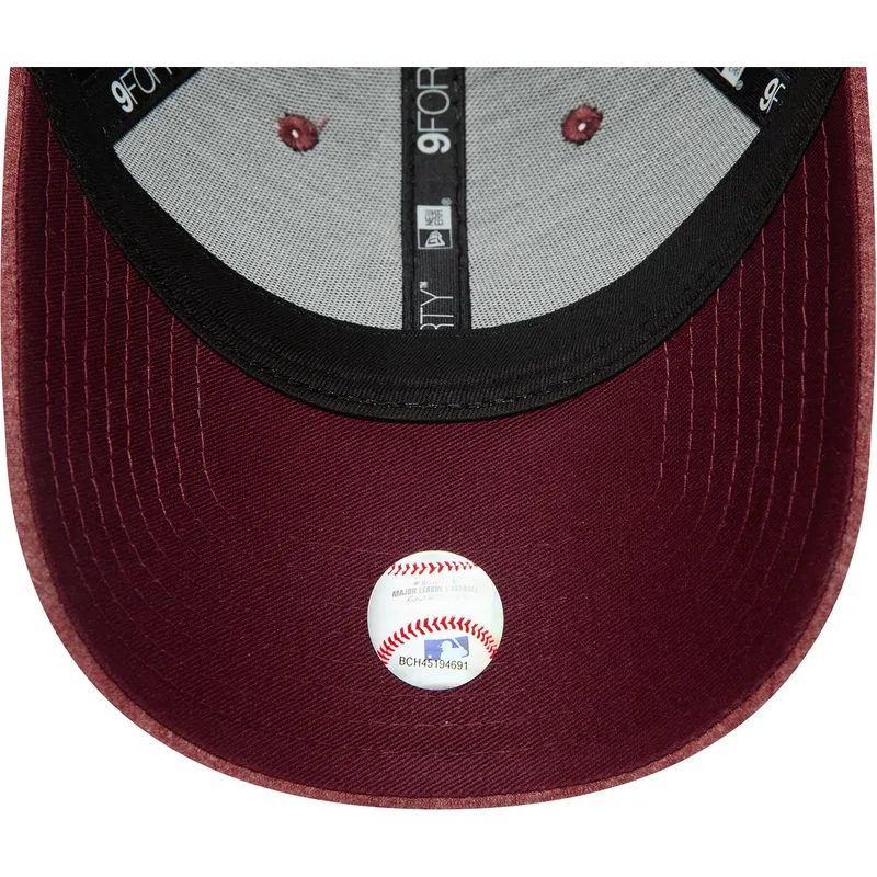 shapka-izvita-chervena-reguliruem-9forty-jersey-essential-na-new-york-yankees-mlb-ot-new-era