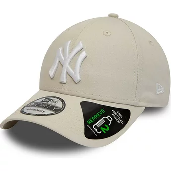 Casquette courbée beige ajustable 9FORTY REPREVE League Essential New York Yankees MLB New Era