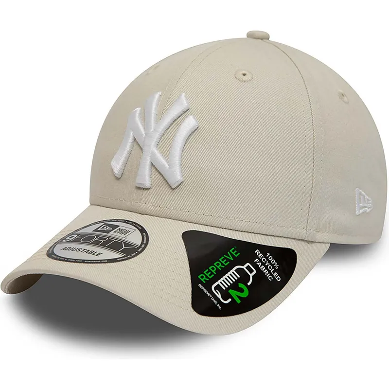 beige-justerbar-9forty-repreve-league-essential-buet-kasket-new-york-yankees-mlb-fra-new-era