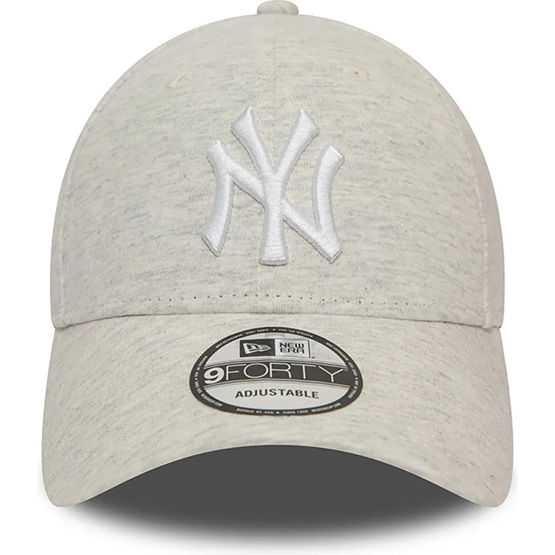 beige-verstellbare-curved-cap-9forty-jersey-essential-der-new-york-yankees-mlb-von-new-era