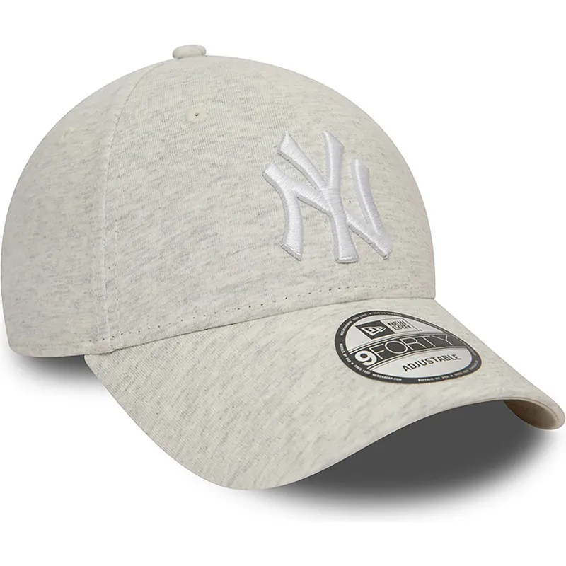 beige-verstellbare-curved-cap-9forty-jersey-essential-der-new-york-yankees-mlb-von-new-era
