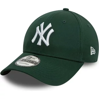 Casquette courbée verte foncé ajustable 9FORTY League Essential New York Yankees MLB New Era