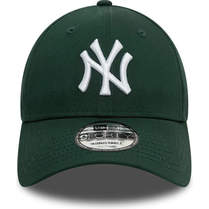 morkegron-justerbar-curved-kasket-9forty-league-essential-fra-new-york-yankees-mlb-fra-new-era
