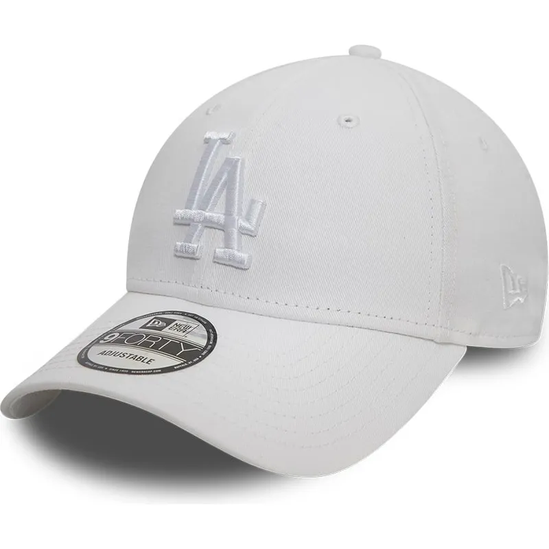 shapka-izvita-byala-reguliruem-9forty-league-essential-na-los-angeles-dodgers-mlb-ot-new-era