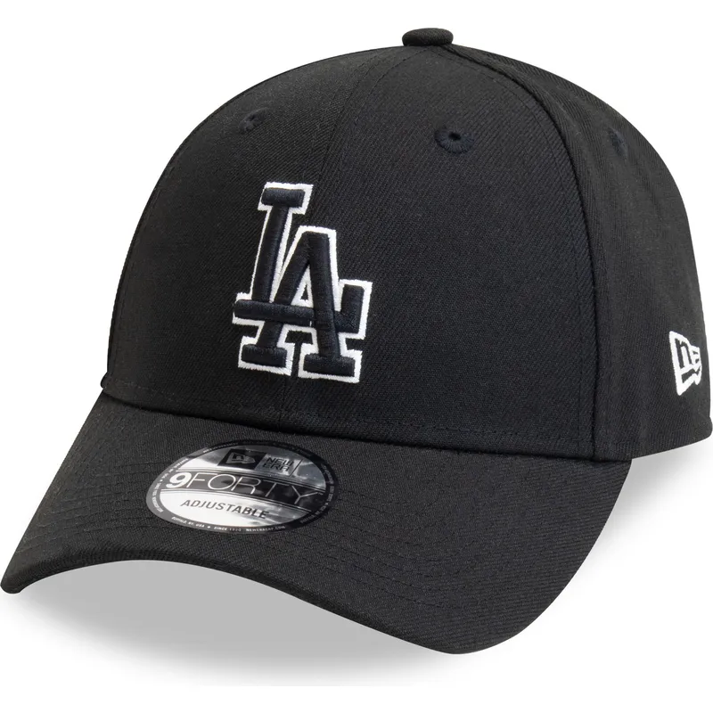new-era-izvita-periferiya-9forty-pop-outline-los-angeles-dodgers-mlb-cherna-reguliruema-shapka