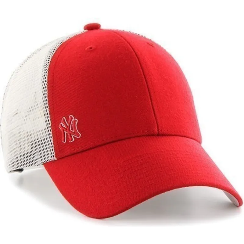 shapka-izvita-traker-chervena-snapbek-na-new-york-yankees-mlb-ot-47-brand