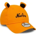 new-era-9forty-script-animal-verstellbare-orangefarbene-kinder-cap-mit-gebogenem-schirm