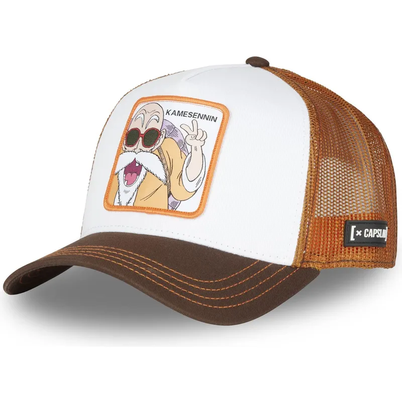 weisse-und-braune-trucker-kappe-master-roshi-kam-ct-dragon-ball-von-capslab