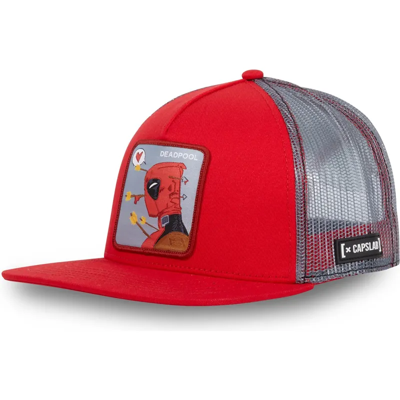capslab-deadpool-duo-marvel-comics-rote-und-graue-truckerkappe