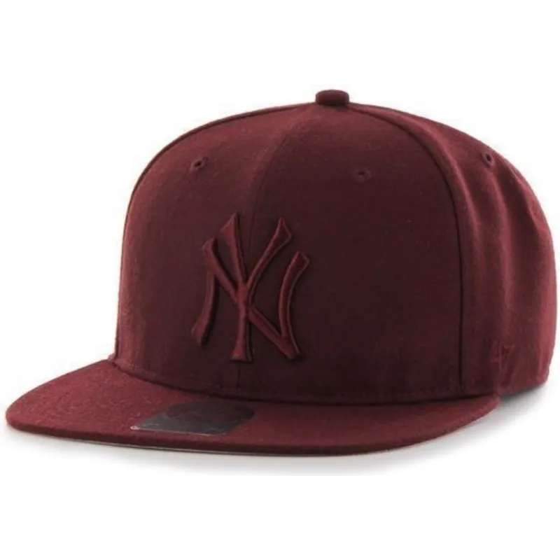 shapka-ploska-chervena-snapbek-na-new-york-yankees-mlb-ot-47-brand shapka-ploska-chervena-snapbek-na-new-york-yankees-mlb-ot-47-brand